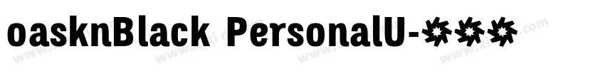 oasknBlack PersonalU字体转换